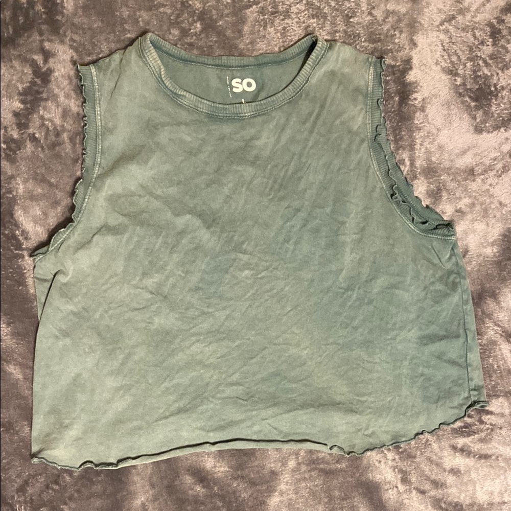 SO Women's Green Sleeveless Top